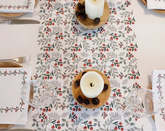 Cotton tablecloth from the Vosges, Square, round or rectangle tablecloth, Small/large width, Custom-made tablecloth