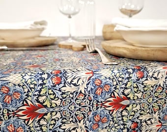Coated Tablecloth – Vintage Floral Pattern, Victorian Style