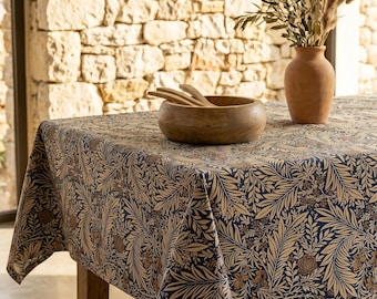XL coated tablecloth made in France. 78 / 90 / 98 inches