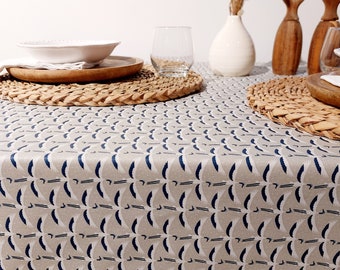 French COATED TABLECLOTH