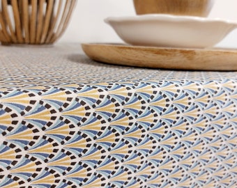 Coated tablecloth with geometric patterns 140g/m2