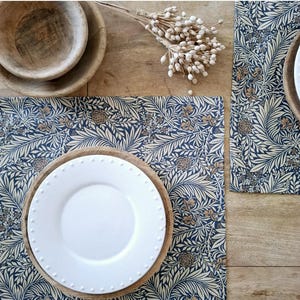 Sets de table en coton enduit. Fabrication française