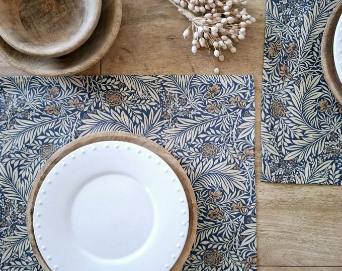 Featured listing image: Coated cotton placemats. Made in France