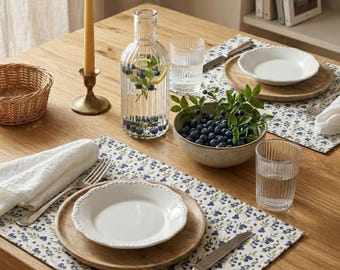 Coated cotton placemats. Made in France