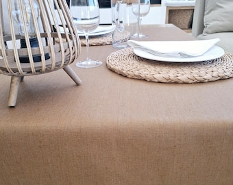Nappe lin enduit
