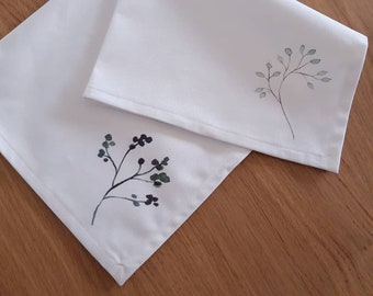 Lot de 4 serviettes de table "aquarelle"