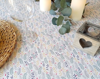 Round cotton tablecloth 55"