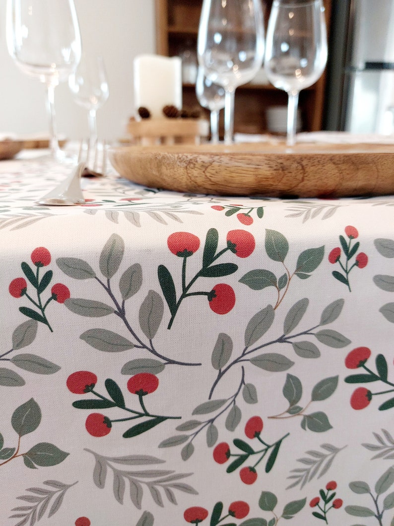Cotton tablecloth from the Vosges, Square, round or rectangle tablecloth, Small/large width, Custom-made tablecloth image 8