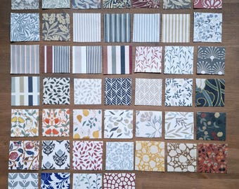 10 Coated cotton samples for tablecloths, table runners.