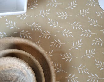 Yellow French coated tablecloth