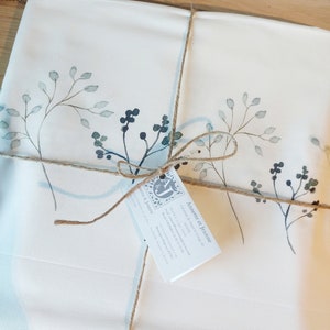Watercolor Cotton Tablecloth | Made in France | Custom Sizes Available