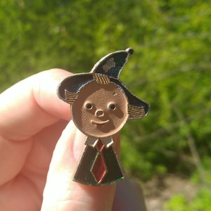 Dunno pin, Childrens pin, Stripfiguur, Zeldzame badge, Collectible pin, Nosov