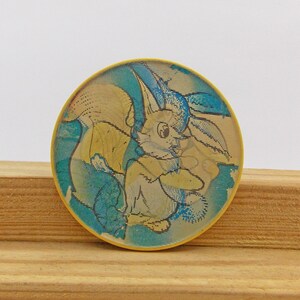 Icono de plástico, insignia rara, insignias lenticulares, icono de dibujos animados, insignia vintage, hecho en URSS, animales del bosque, personajes de dibujos animados