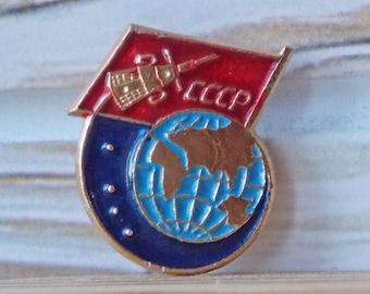 Space pin,Satellite,Soviet PIN,USSR space,Soviet metal sign