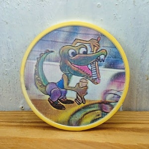 Stereo badge Crocodile, Vintage 3D icon, Animals, Cartoon character, Gift idea, Soviet badge, Collectible, Decor