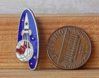 Enamel pin space,Space ship "VOSTOK",Yuri Gagarin,USSR space