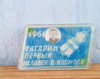 Pin de Yuri Gagarin, pin de mochila, pines espaciales, primer astronauta.