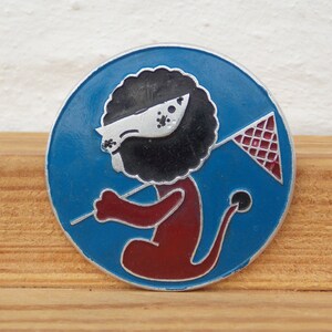 Brooch Lion Boniface, Cute enamel pin, Cartoon character, Childrens pin