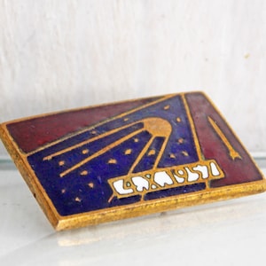Emaille Pin Space, RARE Pin, Sammler pin, 4.X.1957