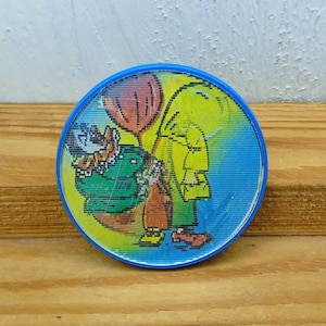 Lenticulaire pin Clowns, Plastic icoon, Zeldzame badge, Lenticulaire badges, Circus, Cadeau idee, Cartoon icoon, Vintage badge