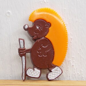 Pin Jeż, Pin dla dzieci, Zabawny pin, Pin vintage, Pin zwierzęta, Pin plecak