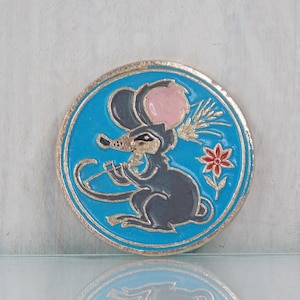 Mouse pin, Childrens pin, Backpack pin, Cartoon pin, Vintage pin