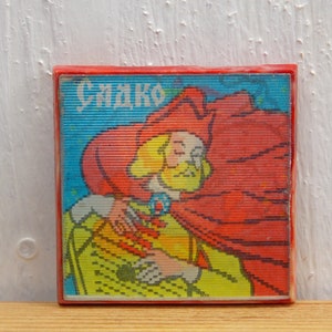 Lenticulaire pin, Pin Ship, Sadko's verhaal badge, Cartoon pin, Vintage pin