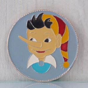Pinokkio pin, kinderpin, rugzakpin, sprookjesfiguur, zeldzame pin, collectible