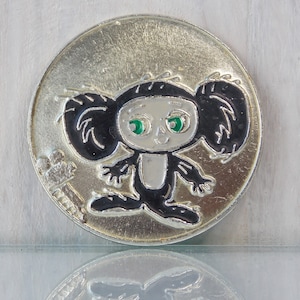 Pin Czeburaszka, Pin plecakowy, Pin dziecięcy, Retro emaliowany pin, Pomysł na prezent, Pin vintage