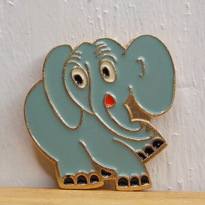 Grappig emaille pin Olifant, Childrens pin, Dieren pin, Cartoon pin, Zeldzame pin