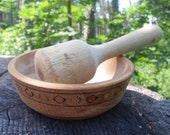 Vintage mortar and pestle Primitive kitchen accessories Kitchen decor Gift Idea Rustic kitchen