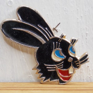 Soviet Pin hare, Cartoon character Wait for it, Childrens pin, Vintage pin, Animal pin
