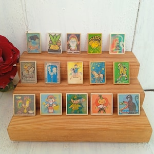 Set of 15 lenticular pins, Secret Santa , Children pins, Fairy tale characters, Collectible pins