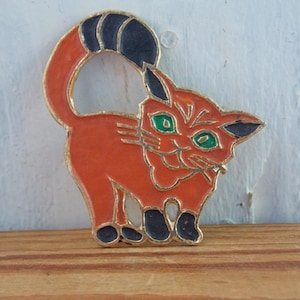 Children's pin cat, Vintage pin animals , Retro 80s, Gift idea