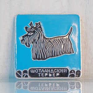 Pin dog Scottish terrier, Childrens pins, Christmas gift, Animals pins, Vintage pin, Dog breeds