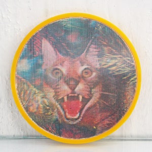 Kattenpin, dierenbadge, vintage 3D-pin, kinderpin, stereopin