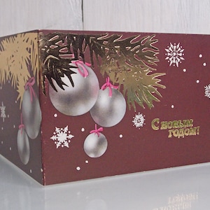 Tarjeta de Año Nuevo, Postal sin usar, Paisaje de invierno, Tarjeta de felicitación, Postal coleccionable, Tarjeta de Navidad, 1988