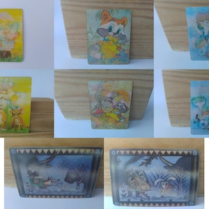 レンチキュラーカレンダー4枚セット、子供用カレンダー、漫画カレンダー、動物カレンダー