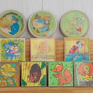 Pins set 10 pins, Lenticular pins, Children pins, Cartoon characters, Collectible pins