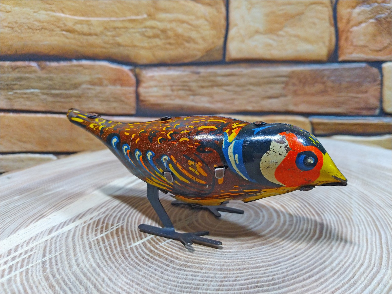 Clockwork Bird Rare Tin Toy Children's Mechanical Toy Etsy