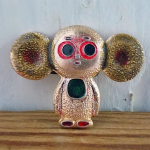 Vintage speld Cheburashka, Kinderspeld, Cartoonspeld, Cadeau-idee