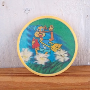 Vintage 3D pin, Stereo pin -  Pinocchio, Vintage 3D pin, Childrens pin