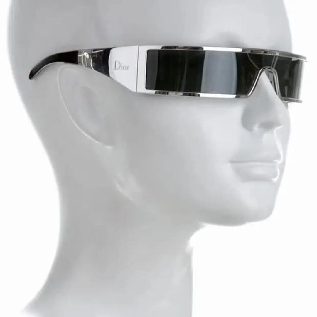 Christian Dior by Galliano PUNK Sunglasses Silver S/S 2003 NEW