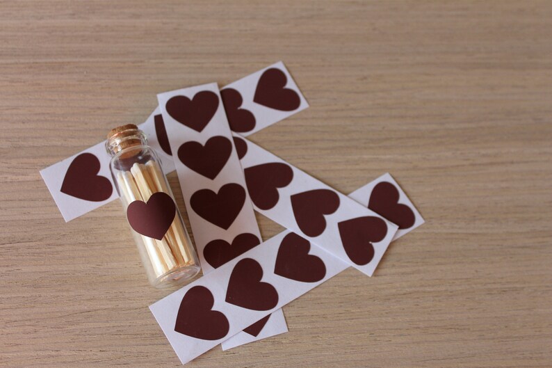 Match striker candle jar crafts brown paper. Self-adhesive brown color heart. 1 striker for handicrafts match holder image 4