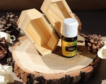 Mini hexagon oil storage wooden box. Essential oil gift box.Horizontal 5ml