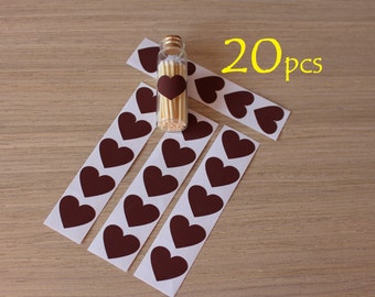 Match striker candle jar crafts brown paper. Self-adhesive brown color heart. 1" striker for handicrafts match holder