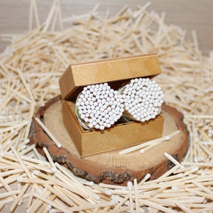 500 fiammiferi bianchi per feste di compleanno e matrimoni. Fiammiferi in barattolo per candele. Fiammiferi in legno naturale da 4,9 cm (1,95").