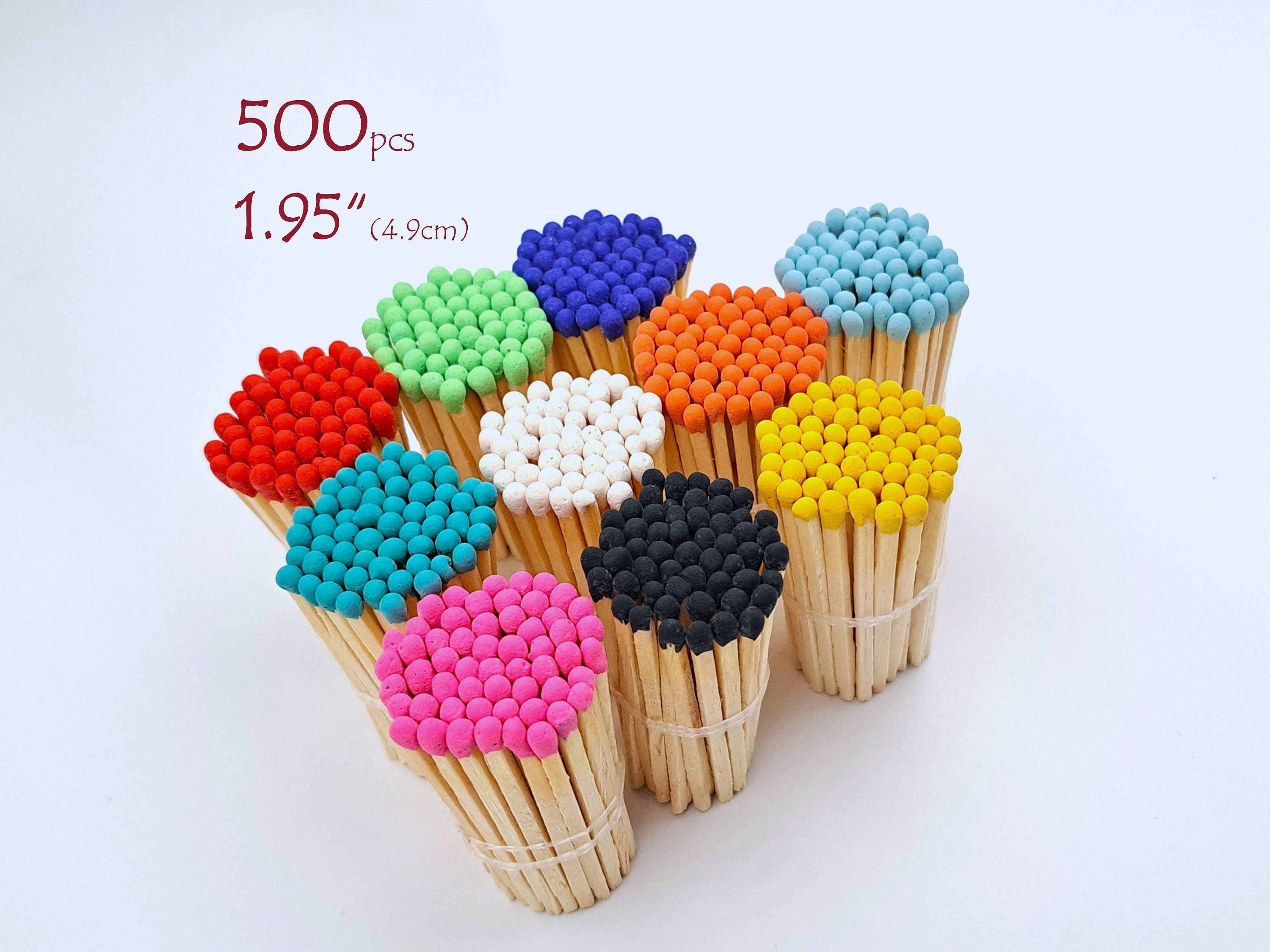 200Pcs 3'' Decorative Rainbow Matches, Premium Long Wooden Safety Matches  for Candles, Lighting Candles, Long Wooden Candle Matches Matchsticks for