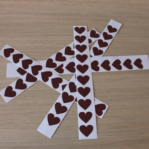 Match striker candle jar crafts brown paper. Self-adhesive brown color heart. 1 striker for handicrafts match holder image 2