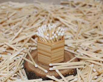 White Tip Candle Matches: Wedding & Home Decor - 100 Pack